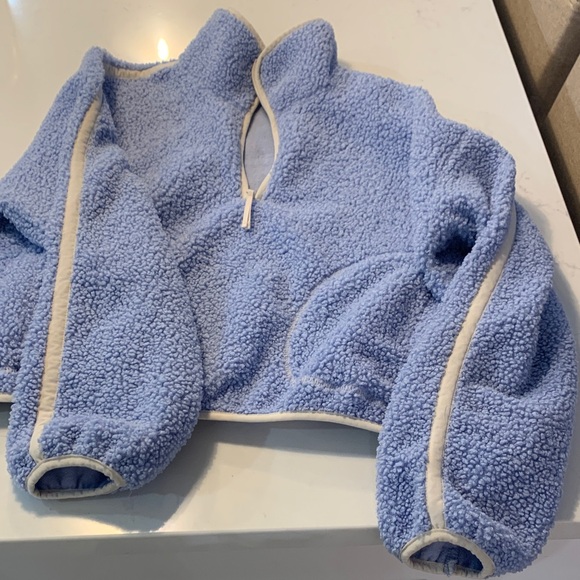 Old Navy Jackets & Blazers - Old Navy Light Blue Sherpa Pullover